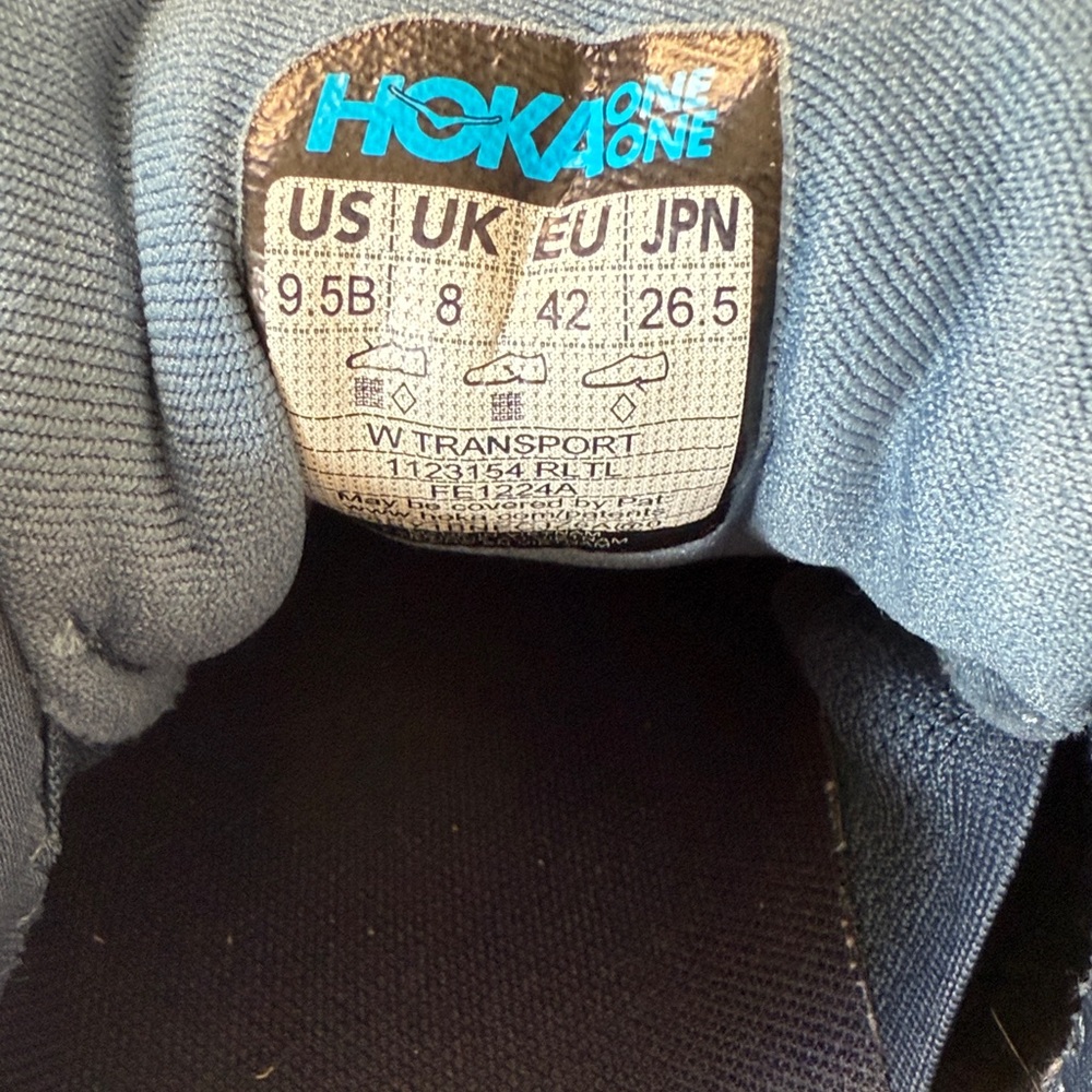 Hoka Slate Blue Sneakers w/ Bungee Laces -  9.5 - Picture 4 of 6